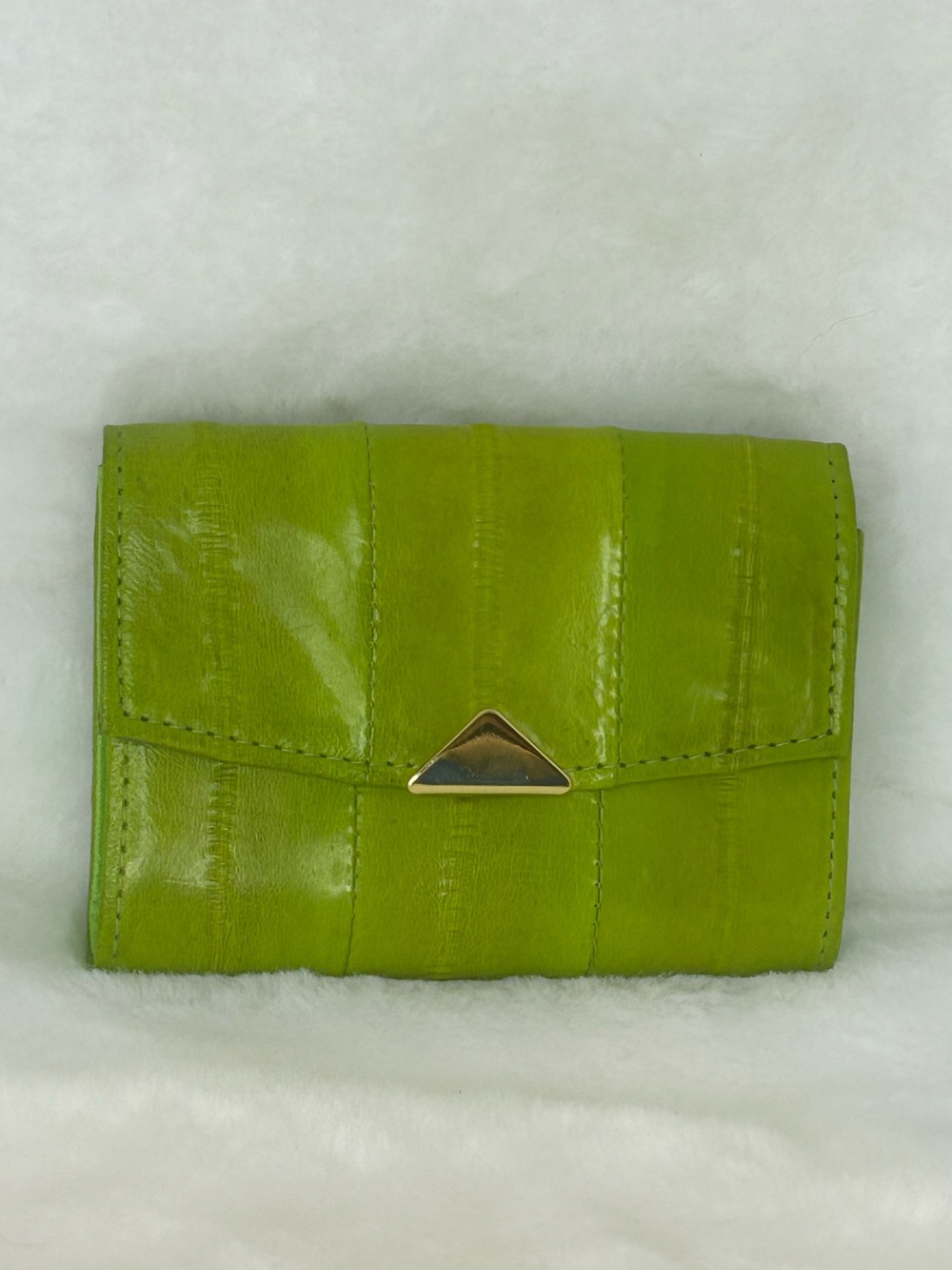 VINTAGE RAINBOW HANDMADE GENUINE EEL SKIN CARDHOLDER WALLET